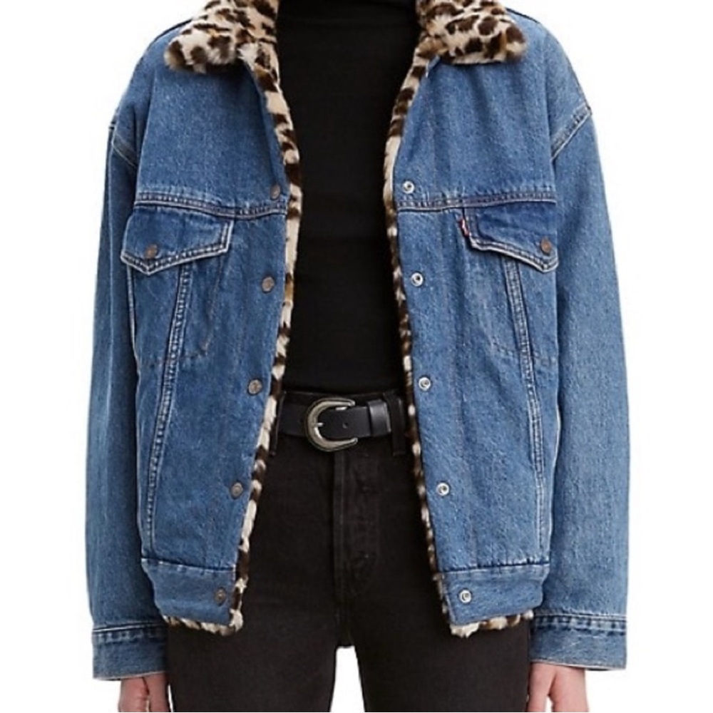Levi's 90’ Reversible Faux Leopard Trucker Jacket